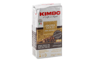 Кофе натуральный жареный молотый Aroma Gold Kimbo в/у 250г
