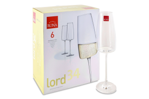 Набір келихів для шампанського 340мл №7023 Champagne flute Lord 34 Rona 6шт