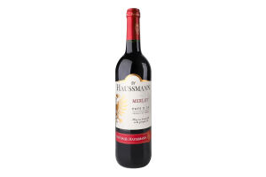Вино 0.75л 13.5% красное сухое Merlot Haussmann бут