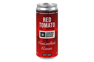 Пиво 0.33л 4.2% світле нефільтроване неосвітлене непастеризоване Red tomato Craft beer Underwood Brewery з/б
