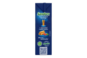 Нектар с мякотью пастеризованный персиковый Sandora т/п 200мл