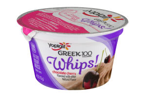 Yoplait Greek 100 Whips Fat Free Yogurt Mousse Chocolate Cherry