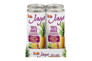 Dole Jaya 100% Juice Pineapple, Passion Fruit & Carrot - 4 PK