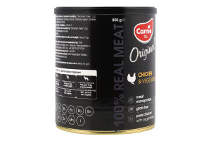 Корм д/дорослих собак Original Mono Protein Курка з овочами 800г ж/б Carnie