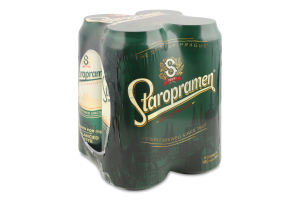 Пиво 4х0.48л 4.2% светлое пастеризованное Staropramen м/у