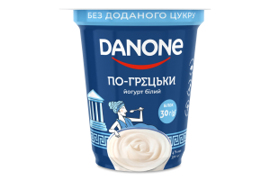 Йогурт 4% без доданого цукру Білий По-грецьки Danone ст 350г
