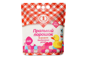 Порошок пральний для дитячих речей без фосфатів ТМ "1" 3кг