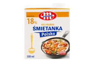 Вершки ультрапастеризовані 18% 500мл т/п Mlekovita