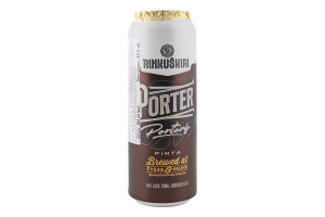Пиво 568мл 6% темне фільтроване пастеризоване Porter Rinkuskiai з/б