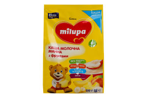 Каша молочная для детей от 6мес сухая манная с фруктами Milupa м/у 210г