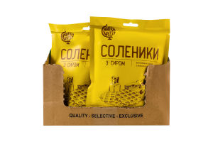 Снеки хрустящие с сыром Соленики Снеки Світу д/п 85г