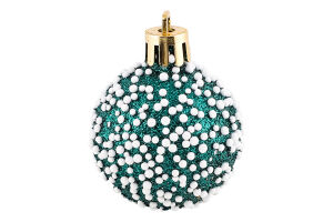 Прикраса ялинкова Куля Сніг 40мм 31311