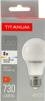 Лампа светодиодная 8W 730lm E27 4100К №TLA6008274 Titanum 1шт