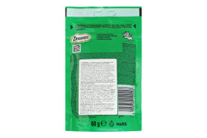 Корм сухой дополнительный для взрослых котов и котят старше 8 недель со вкусом кошачьей мяты Dreamies д/п 60г