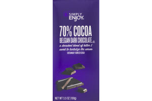 Simply Enjoy 70% Cocoa Belgian Dark Chocolate