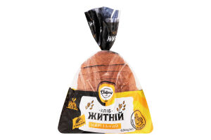 Хліб половинка в нарізці Житній Добрий м/у 0.34кг