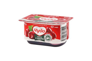 Сирок 4.2% збитий з наповнювачем фруктовим двошаровий Вишня Чудо ст 100г