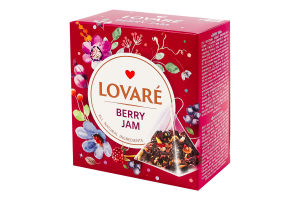 Бленд чая плодово-ягодного и цветочного с ароматом лесных ягод и вишни Ягодный джем Lovare к/у 15х2г