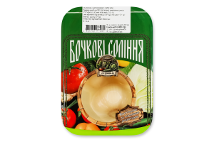 Чеснок маринованный Бочковые соленья ПП Діана-М лоток 450г