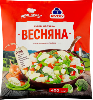 Суміш овочева швидкозаморожена Весняна Шеф-кухар Рудь м/у 400г