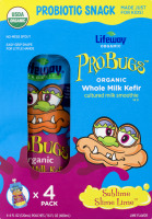 Lifeway ProBugs Organic Whole Milk Kefir Sublime Slime Lime - 4 CT