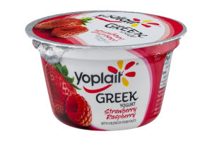 Yoplait Fat Free Greek Yogurt Strawberry Raspberry