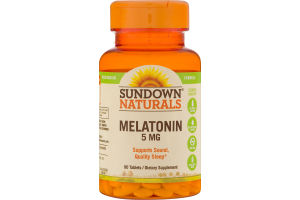 Sundown Naturals Melatonin 5mg Tablets - 90 CT