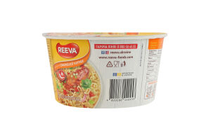Лапша быстрого приготовления со вкусом жареной курицы Reeva ст 75г