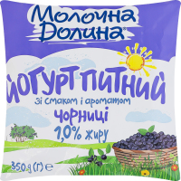 Йогурт 1% питний зі смаком і ароматом чорниці Молочна Долина м/у 350г