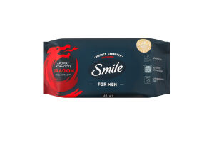 Серветки вологі для чоловіків Dragon Smile 48шт