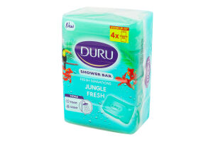 Мыло косметическое для душа Jungle fresh Fresh sensations Duru 4х150г