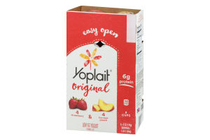 Yoplait Original Low Fat Yogurt Strawberry & Peach - 8 CT