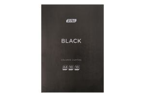 Картон Kids Line Black А4 10кольорів 10аркушів ZiBi