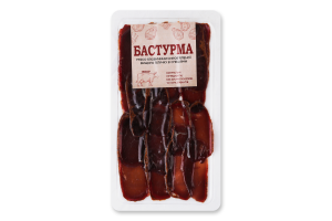 Бастурма нарізка м'ясо яловичини зі спеціями ТОВ Гела-2015 с/в в/ґ лоток 60г
