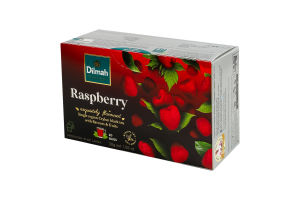 Чай черный цейлонский байховый мелкий со вкусом малины Raspberry Dilmah к/у 20х1.5г