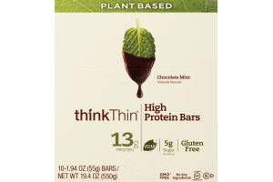thinkThin High Protein Bars Chocolate Mint - 10 CT