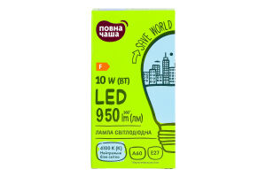 LED-лампа Повна Чаша A60 10W E27 4100K