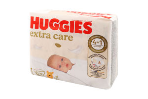 Підгузки для дітей 2-5кг 1 Extra Care Huggies 22шт