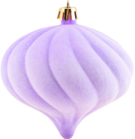 Прикраса ялинкова Куля Зефір Оксамит 100мм 31694
