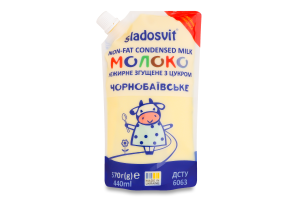 Молоко сгущенное нежирное с сахаром Чернобаевское Sladosvit д/п 570г