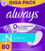 Прокладки ежедневные без запаха Normal Always 80шт