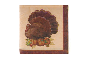 Smart Living Autumn Thanksgiving Elegance Napkins Large 12 7/8 in x 12 3/4 in - 16 CT