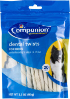 Companion Dental Twists For Dogs - 20 CT