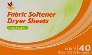 Ahold Fabric Softener Dryer Sheets Free & Clear - 40 CT