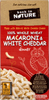Back To Nature Macaroni & White Cheddar Dinner 100% Whole Wheat
