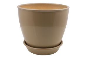 Горщик капучіно глянець кераміка 16*15*1,8см Духм'яна піч