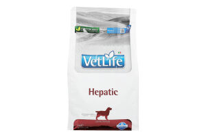 Корм д/собак Vet Life Hepatic при хронічній печінковій недостатності сухий 2кг Farmina