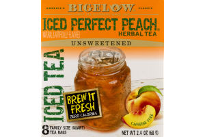 Bigelow Iced Perfect Peach Herbal Tea - 8 CT