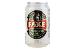 Пиво 0.33л 4.6% светлое фильтрованное пастеризованное Premium Faxe ж/б