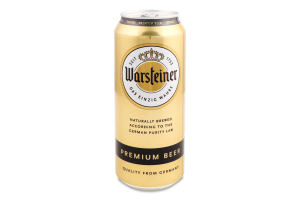 Пиво 500мл 4.8% світле пастеризоване Premium Warsteiner з/б